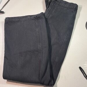 LEVI'S Ribcage Wide Leg Women's Black Jeans W28 L30 Odd Tag Read